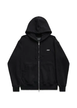 AARON HOODIE W/ ZIPPER - Solid Black