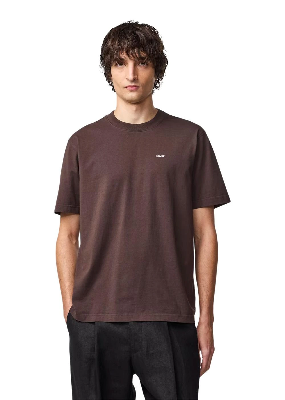 Adam EMB T-shirt 3209 - Coffee 4 Adam EMB T-shirt 3209 - Coffee - Billede 2