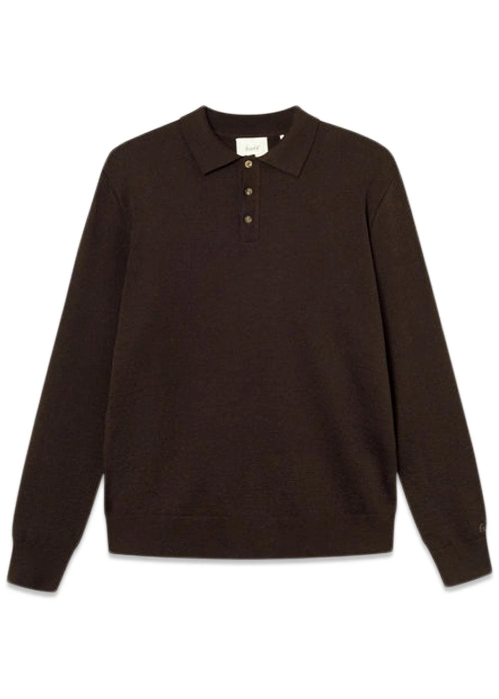 Foret BASE MERINO POLO KNIT - Cold Brown 3 Foret BASE MERINO POLO KNIT - Cold Brown