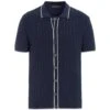 Oscar Jacobson Barker Knitted Shirt - Baltic Blue