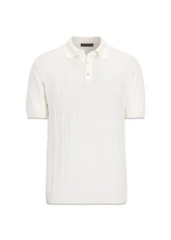 Oscar Jacobson Barto Stripe Poloshirt - Snow White