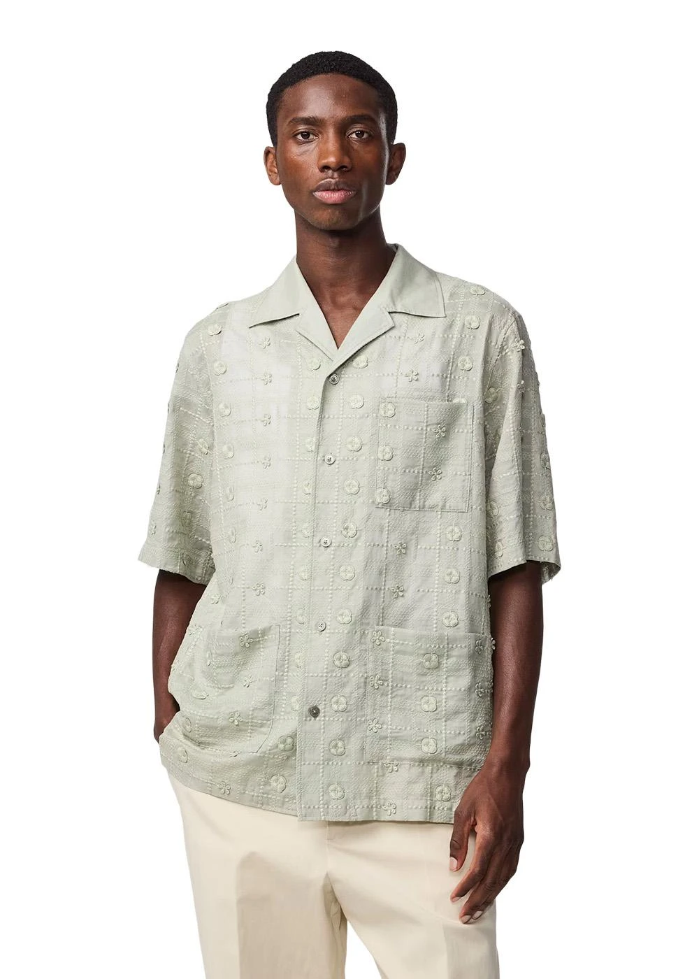 Ben SS Shirt 5026 - Sage Green 4 Ben SS Shirt 5026 - Sage Green - Billede 2