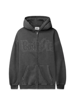 Breakdown Zip Thru Hood - Washed Black