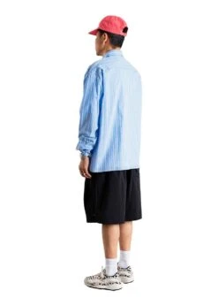 Woodbird Buzo Striped Shirt - Light Blue -Butler Loftet Butik Buzo Striped Shirt Light Blue Woodbird 5