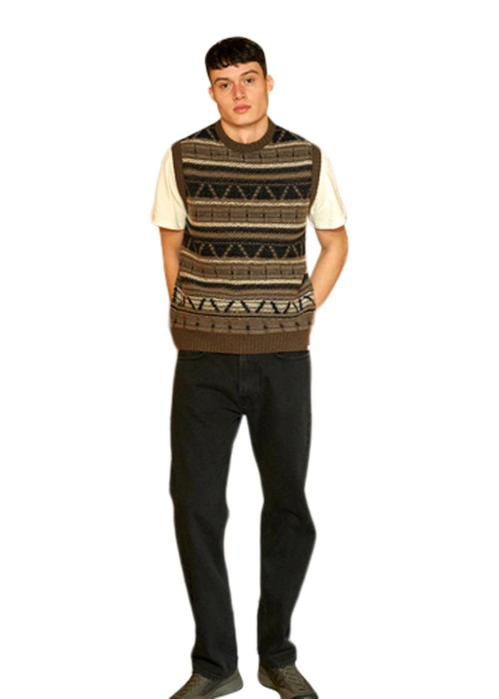 Foret CONE JACQUARD VEST - Navy 4 Foret CONE JACQUARD VEST - Navy - Billede 2