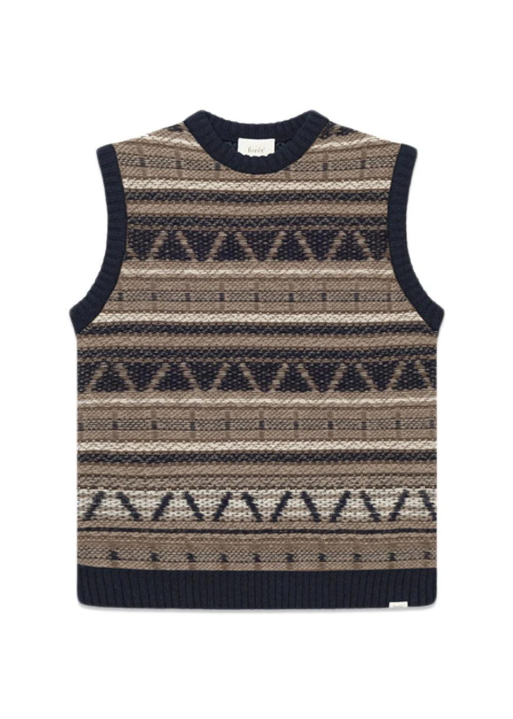 Foret CONE JACQUARD VEST - Navy 3 Foret CONE JACQUARD VEST - Navy