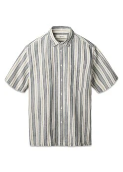 Foret COSMOS LINEN SHIRT - Blue Stripe