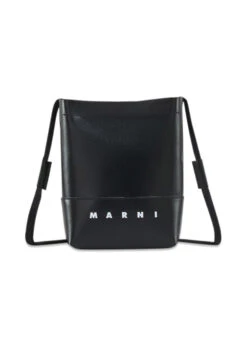 Marni CROSSBODY BAG WITH SHOELACE STRAP - Black