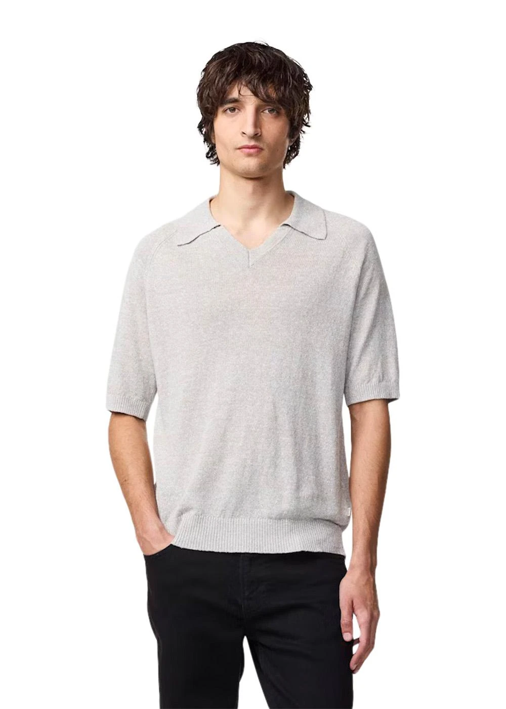 Cale V-neck Polo 6565 - Winter Sky 4 Cale V-neck Polo 6565 - Winter Sky - Billede 2