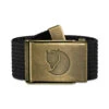 FJÄLLRÄVEN Canvas Brass Belt, 38 Mm - Black -Butler Loftet Butik Canvas Brass Belt 38 mm Black Fjallraven