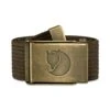 FJÄLLRÄVEN Canvas Brass Belt, 38 Mm - Dark Olive