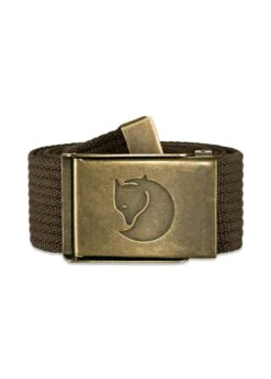 FJÄLLRÄVEN Canvas Brass Belt, 38 Mm - Dark Olive