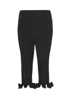 Capri Ruffle Pants - Black -Butler Loftet Butik Capri Ruffle Pants Black Rotate 3