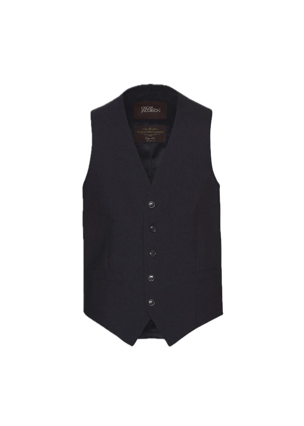 Oscar Jacobson Carlo Waistcoat - Navy 3 Oscar Jacobson Carlo Waistcoat - Navy