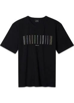 Casual Fit T-Shirt Stripe - Black