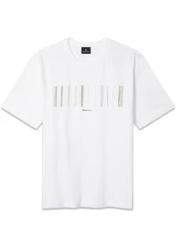 Casual Fit T-Shirt Stripe - White