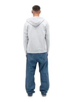 Classic Logo Zip Hoodie - Cloudy Grey 9 Classic Logo Zip Hoodie - Cloudy Grey -Butler Loftet Butik Classic Logo Zip Hoodie Cloudy Grey Bareen 4