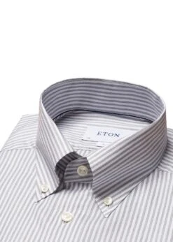 ETON Contemporary - Blue Stripe Wrinkle Free Oxford - Blue Stripe -Butler Loftet Butik Contemporary Blue Stripe Wrinkle Free Oxford Blue Stripe Eton 3