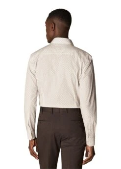 ETON Contemporary-Poplin Print - Beige -Butler Loftet Butik Contemporary Poplin Print Beige Eton 3