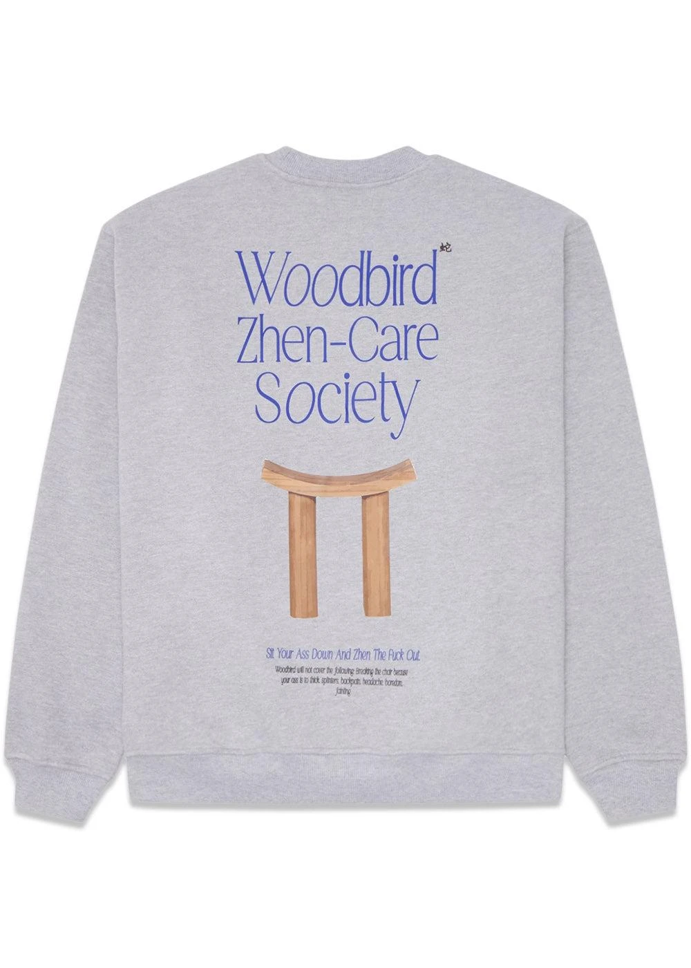 Woodbird Cope Zhen Crew - Grey Melange 4 Woodbird Cope Zhen Crew - Grey Melange - Billede 2
