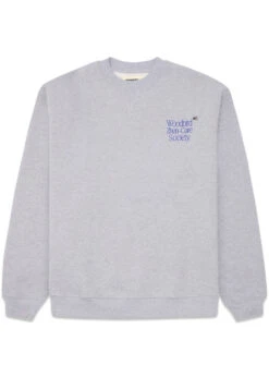 Woodbird Cope Zhen Crew - Grey Melange