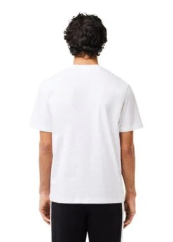 Lacoste Cotton Contrast Print Badge T-Shirt - White -Butler Loftet Butik Cotton Contrast Print Badge T Shirt White Lacoste 3