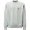 C.P. Company Crew Neck Cotton Diagonal Fleece - Light Blue
