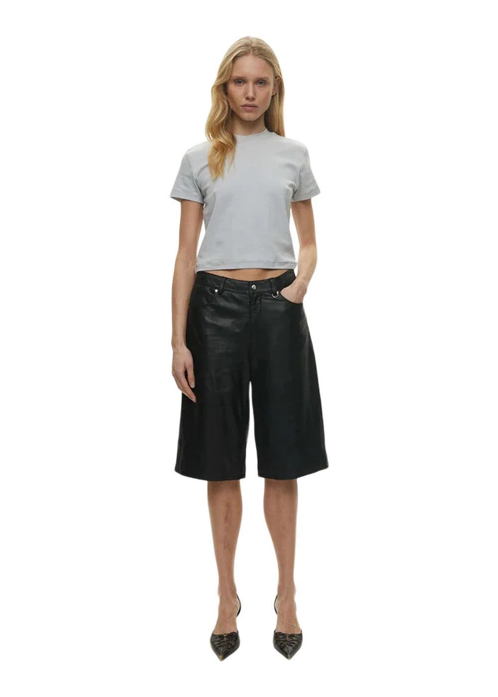 Deep Leather Shorts - Black 6 Deep Leather Shorts - Black - Billede 4