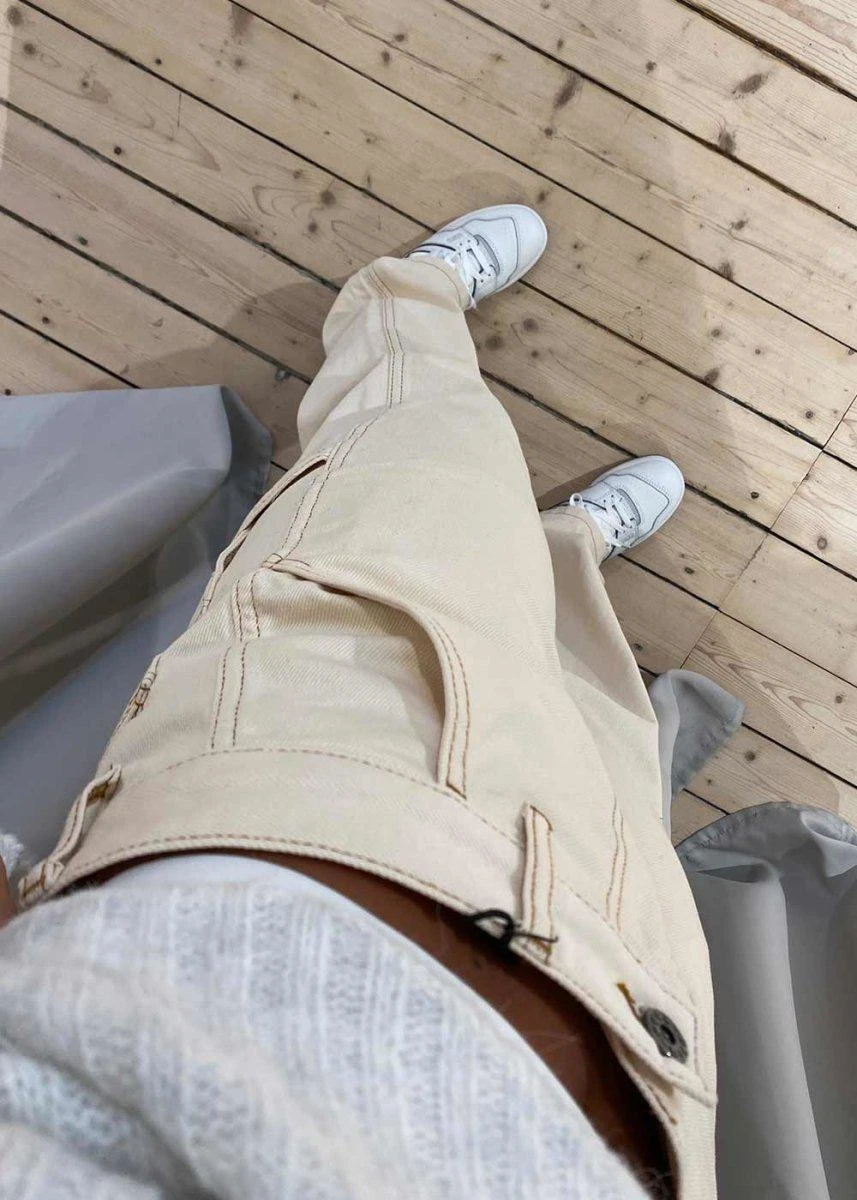 Woodbird Dizzon Craft Pant - Off White 6 Woodbird Dizzon Craft Pant - Off White - Billede 4