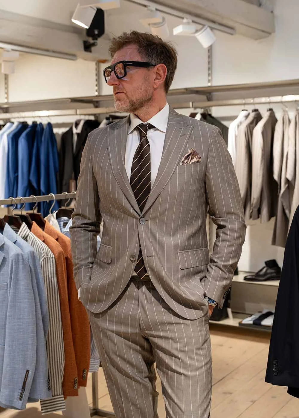 Oscar Jacobson Faron Blazer - Suede Brown 4 Oscar Jacobson Faron Blazer - Suede Brown - Billede 2