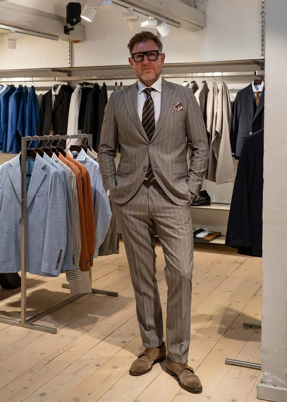 Oscar Jacobson Faron Blazer - Suede Brown 5 Oscar Jacobson Faron Blazer - Suede Brown - Billede 3