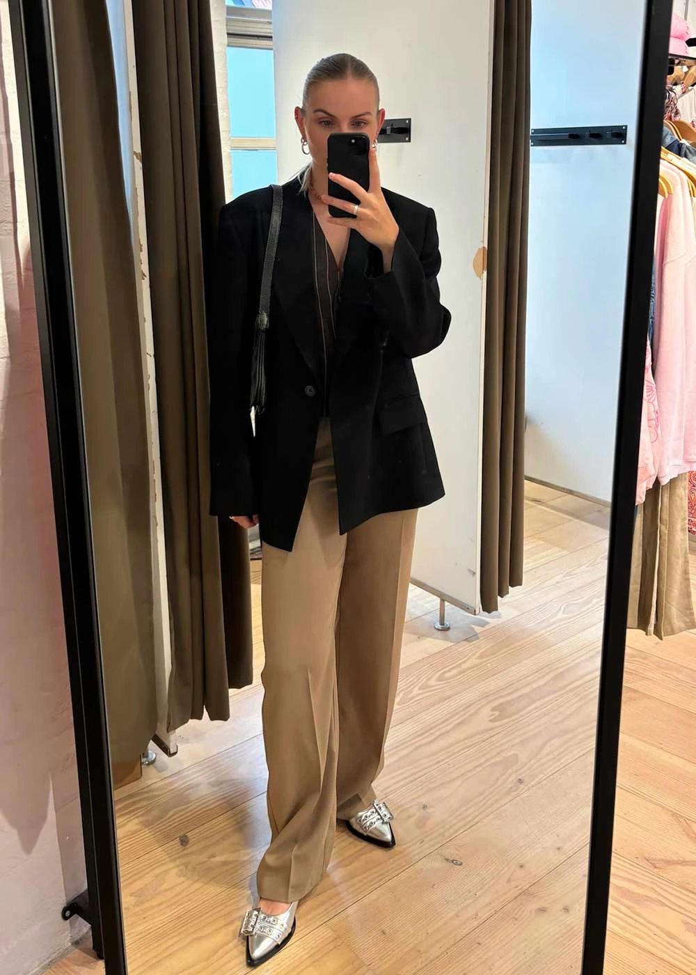 Ganni Feminine Buckle Ballerina Metallic - Silver 8 Ganni Feminine Buckle Ballerina Metallic - Silver - Billede 6