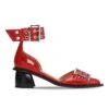 Ganni Feminine Buckle Open Cut Pump Naplack - Racing Red -Butler Loftet Butik Feminine Buckle Open Cut Pump Naplack Racing Red Ganni