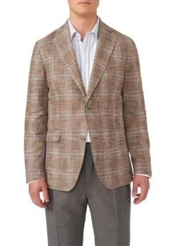 Oscar Jacobson Ferry Soft Blazer - Rough Beige -Butler Loftet Butik Ferry Soft Blazer Rough Beige Oscar Jacobson 3