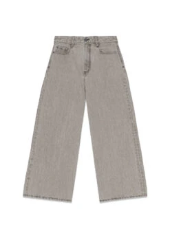 Ganni Future Denim Wide Jeans - Gray Quill