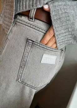 Ganni Future Denim Wide Jeans - Gray Quill -Butler Loftet Butik Future Denim Wide Jeans Gray Quill Ganni 5