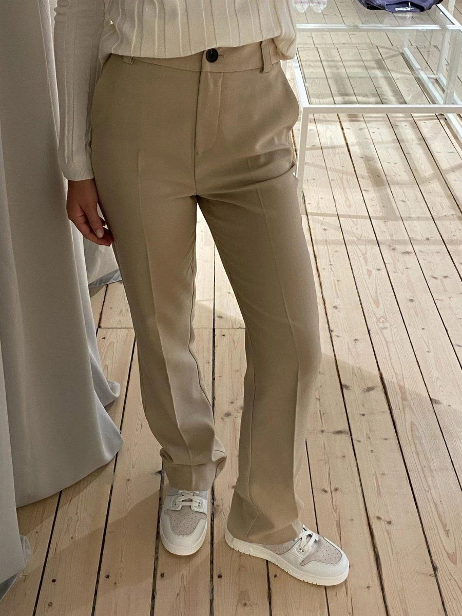 Modström Gale Straight Pants - Powder Sand 4 Modström Gale Straight Pants - Powder Sand - Billede 2