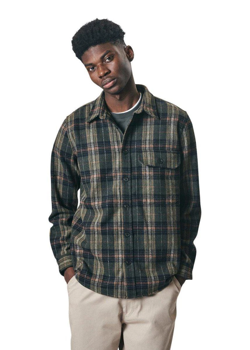 Woodbird Gloxen Check Shirt - Army Green 4 Woodbird Gloxen Check Shirt - Army Green - Billede 2