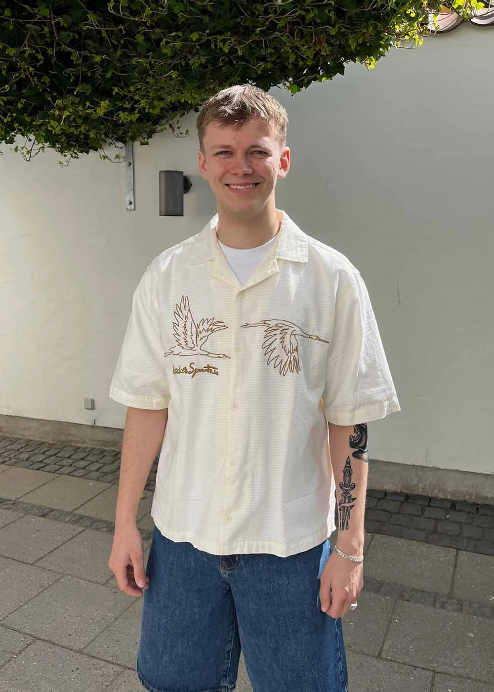 Goose Cotton Linen Lyocell Shirt - Beige 4 Goose Cotton Linen Lyocell Shirt - Beige - Billede 2