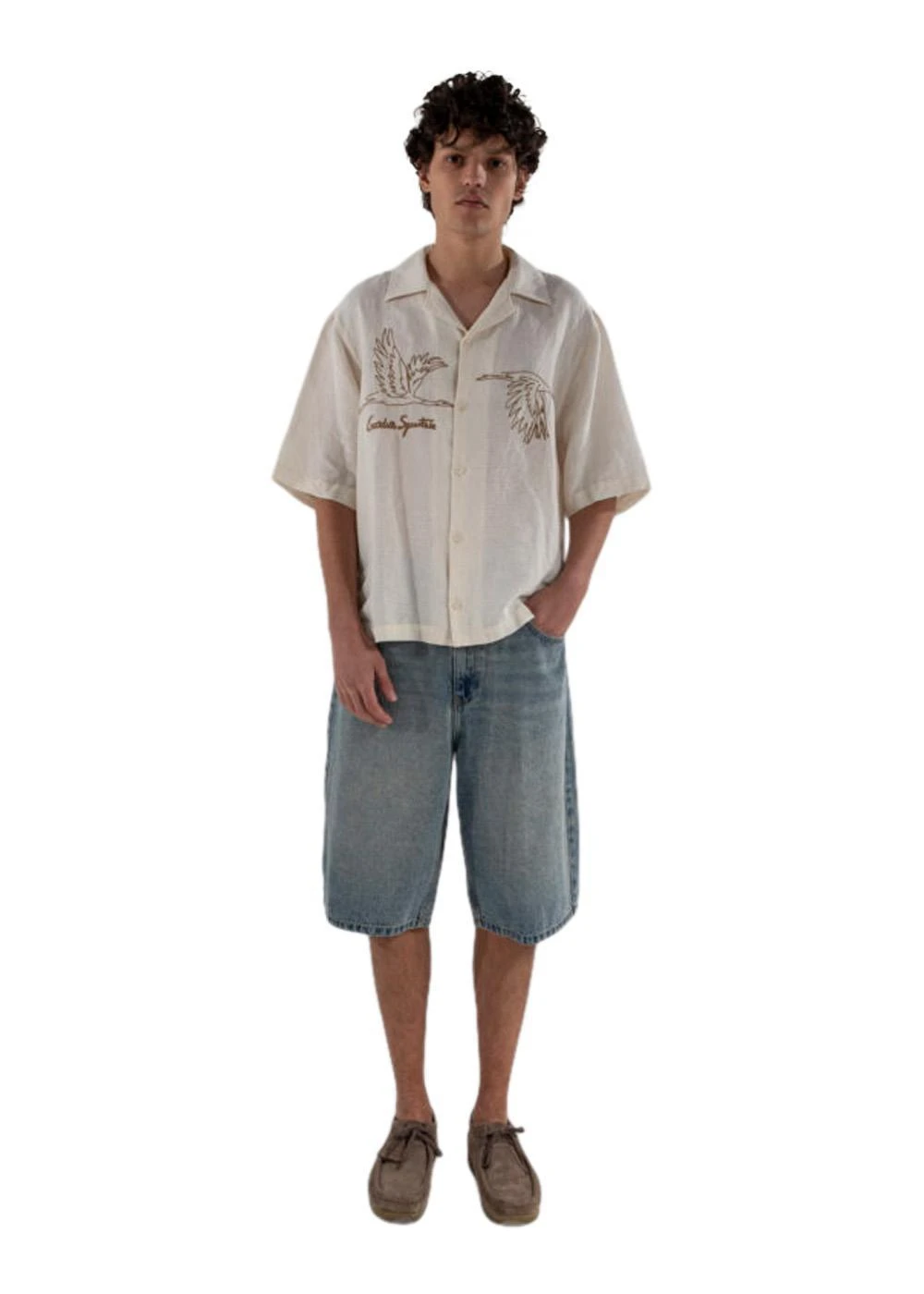 Goose Cotton Linen Lyocell Shirt - Beige 6 Goose Cotton Linen Lyocell Shirt - Beige - Billede 4