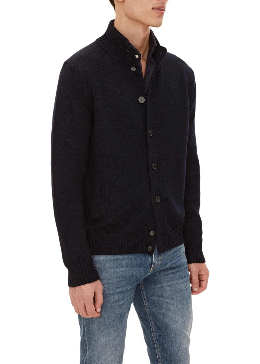Oscar Jacobson Hamilton Cardigan - Navy 4 Oscar Jacobson Hamilton Cardigan - Navy - Billede 2
