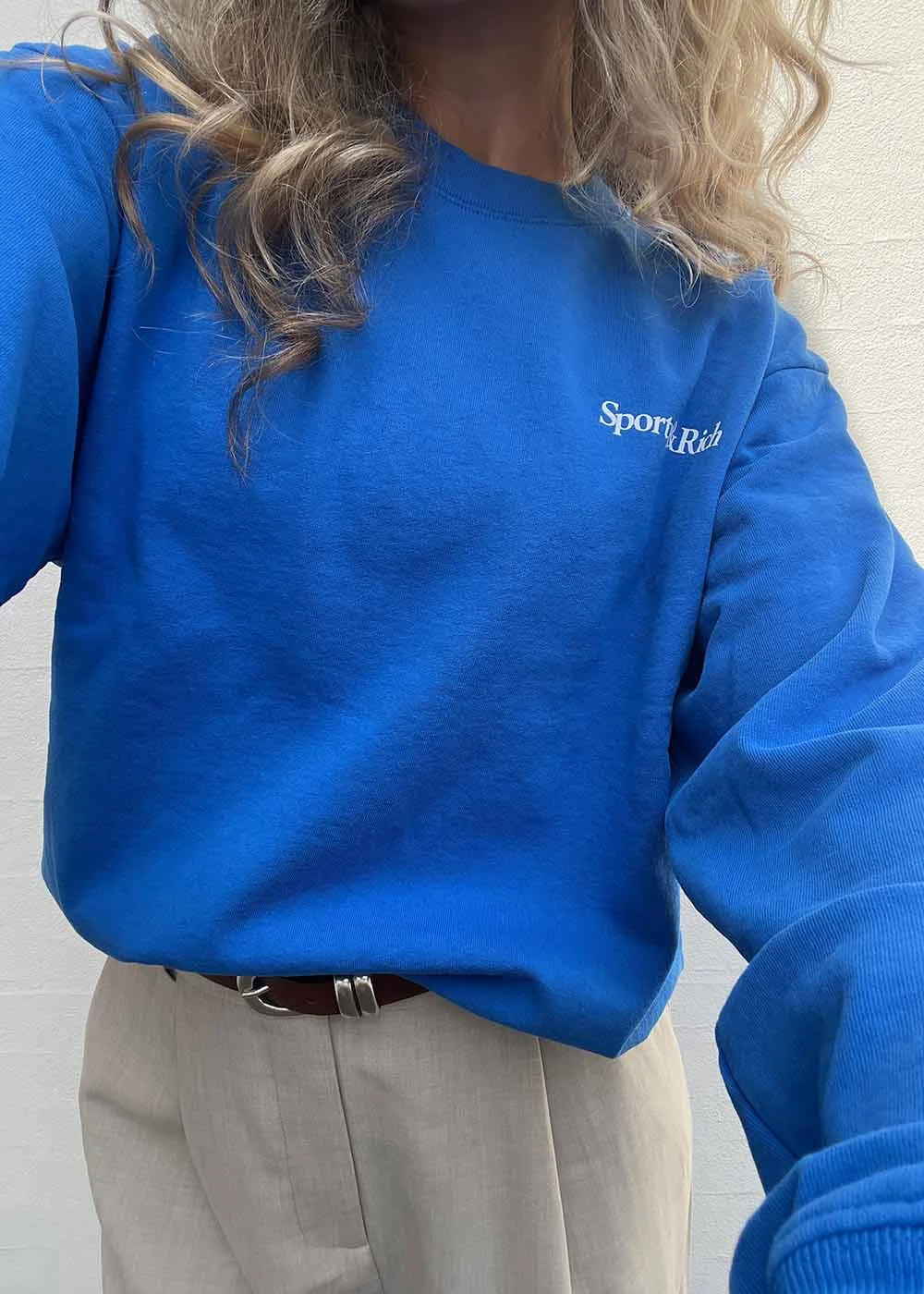 Health Is Wealth Crewneck - Paris Blue 5 Health Is Wealth Crewneck - Paris Blue - Billede 3