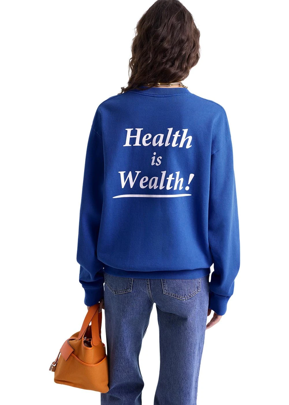 Health Is Wealth Crewneck - Paris Blue 7 Health Is Wealth Crewneck - Paris Blue - Billede 5