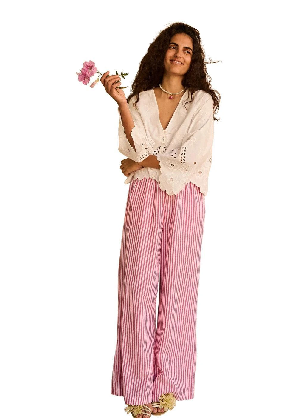 Hilde Pants - Red White 5 Hilde Pants - Red White - Billede 3