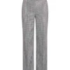 Mads Nørgaard Houndstooth Tech Pirla Pants - Black/Snowwhite