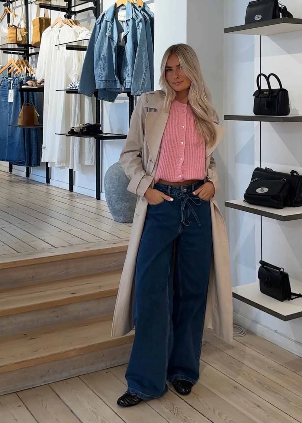 Modström IsoldeMD Solid Pants - Distressed Blue 4 Modström IsoldeMD Solid Pants - Distressed Blue - Billede 2