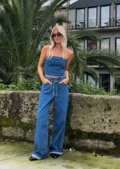 Modström IsoldeMD Solid Pants - Distressed Blue 15 Modström IsoldeMD Solid Pants - Distressed Blue -Butler Loftet Butik IsoldeMD solid pants Distressed Blue Modstrom 7 aef3d304