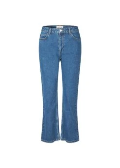 Modström Isoldemd Solid Cropped Jeans - Distressed Blue