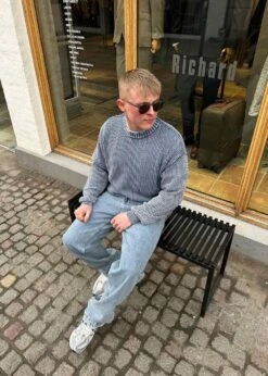 Woodbird Kurt Mesh Knit - Deep Cobalt 7 Woodbird Kurt Mesh Knit - Deep Cobalt -Butler Loftet Butik Kurt Mesh Knit Deep Cobalt Woodbird 3