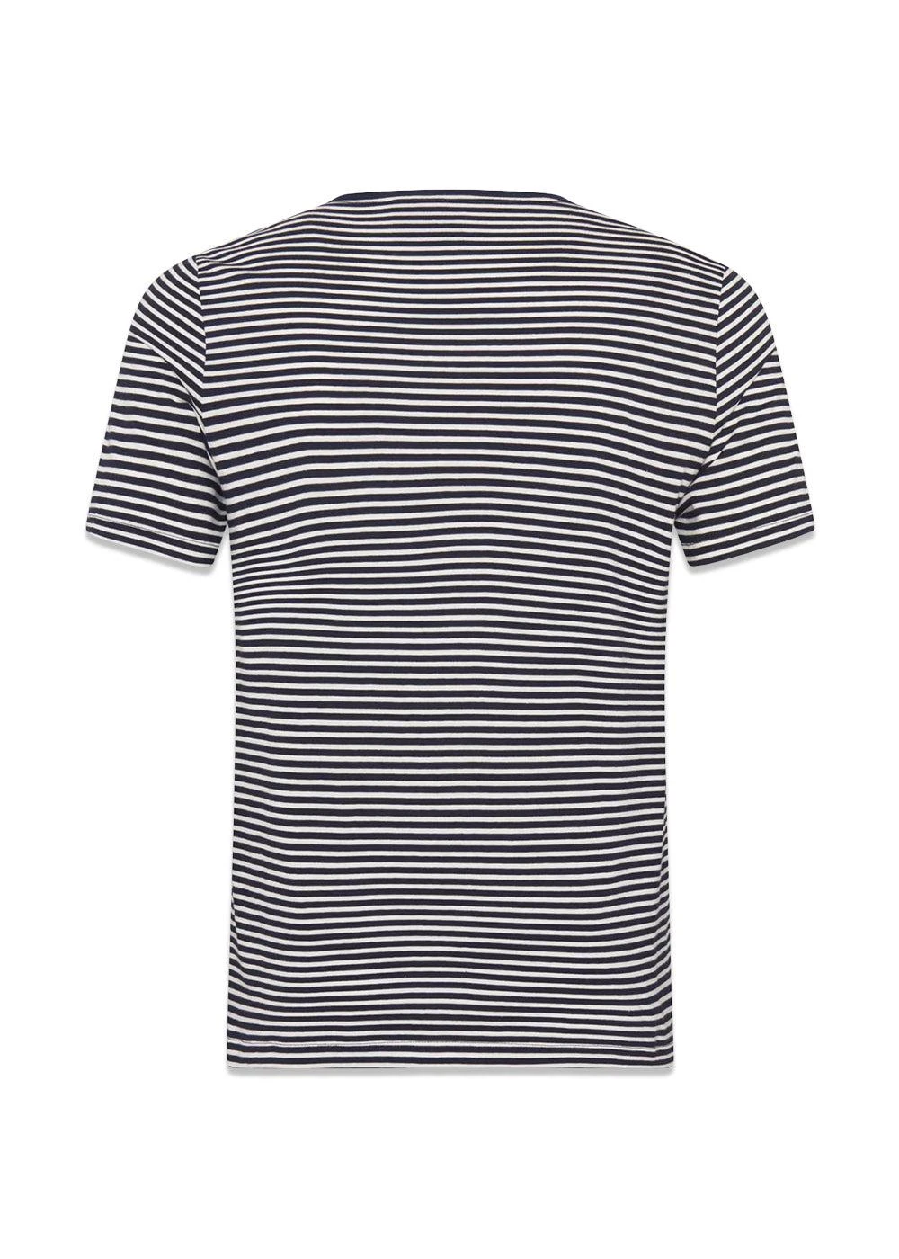 Oscar Jacobson Kyran Striped T-shirt - Navy White 4 Oscar Jacobson Kyran Striped T-shirt - Navy White - Billede 2